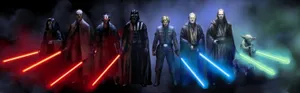 “dark Side Vs Light Side Of The Force” Wallpaper