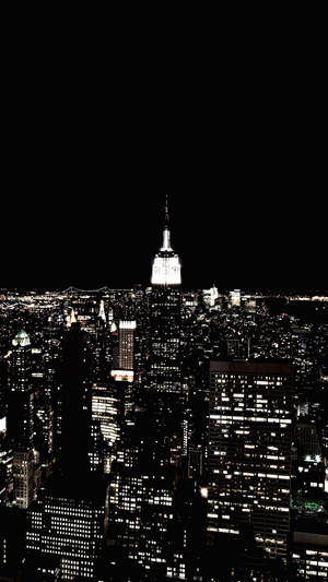 Dark Sky Over New York Skyline Iphone Wallpaper