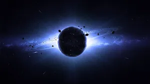 Dark Space Planet Saturn Wallpaper