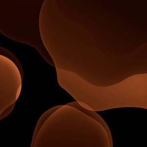 Dark Tan Aesthetic Blobs Wallpaper