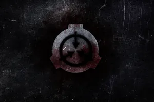 Dark Textured Scp Logo Wallpaper