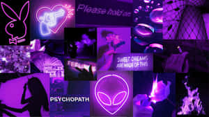 Dark Violet Neon Lights Tumblr Laptop Wallpaper