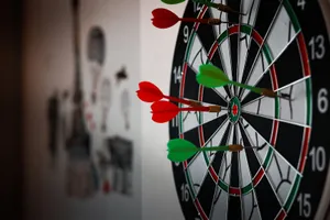 Dart Pins On Dartboard Focus Wallpaper