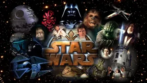 Darth Vader Stands Darkly Menacing Wallpaper