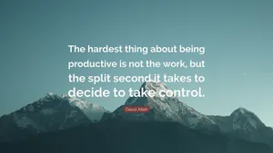 David Allen Productive Quote Wallpaper