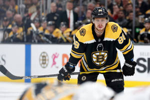 David Pastrnak Boston Bruins Vs. Colorado Avalanche Wallpaper