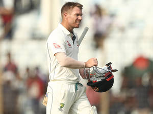 David Warner Side View Wallpaper