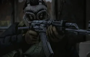 Dayz Masked Man With Gun Wallpaper