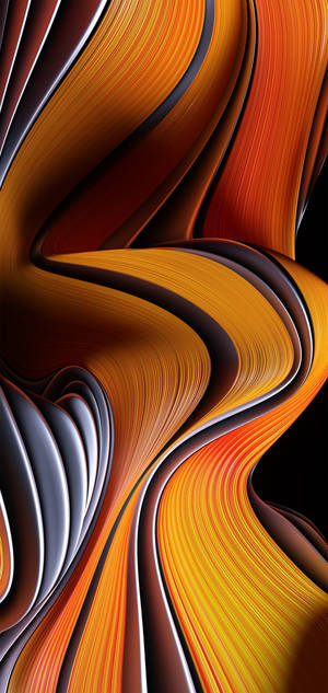 Dazzling Gold Iphone 12 Pro Max With Abstract Pattern Wallpaper