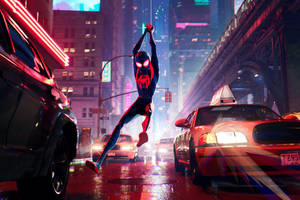 Dazzling Spider Man Into The Spider Verse Wallpaper