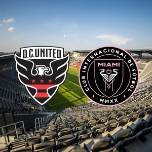 Dc United And Inter Miami Fc Official Logos Wallpaper