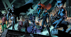 Dc Universe Online Bat Family Illustration Wallpaper