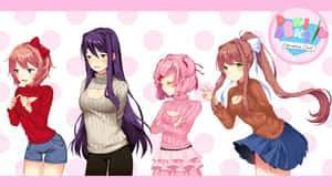 Ddlc Kawaii Anime Girls Desktop Wallpaper