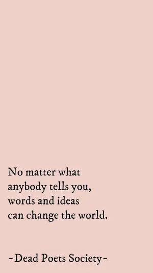 Dead Poets Society Inspirational Quote Wallpaper