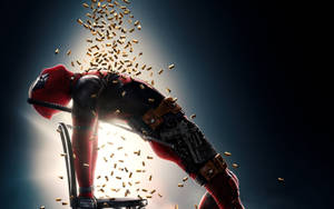 Deadpool Showering With Bullet Wallpaper