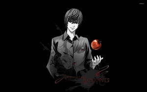 Death Note Aesthetic With Light Tossing Apple Wallpaper