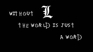 Death Note Word Art For L Wallpaper