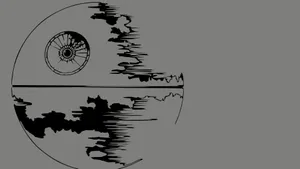 Death Star Silhouette Art Wallpaper