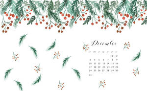 December Watercolor Art Wallpaper