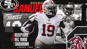 Deebo Samuel Football Infographic Wallpaper