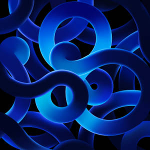 Deep Blue Swirls Ipad Air 4 Wallpaper