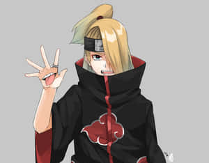 Deidara Showing Palm Mouth Wallpaper