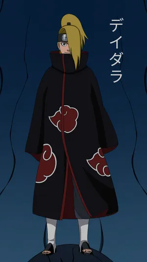 Deidara Standing Blue Phone Wallpaper