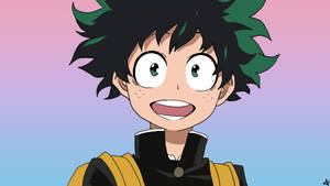 Deku Cute Gradient Wallpaper