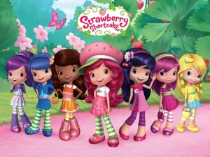 Delectable Strawberry Shortcake - A Goodness Of Berries And Cream Wallpaper