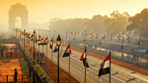 Delhi Street Republic Day Wallpaper