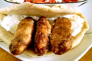 Delicious Cevapi Pita Sandwich Wallpaper