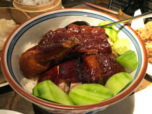 Delicious Duck Rice At The Duck And Rice, London Wallpaper