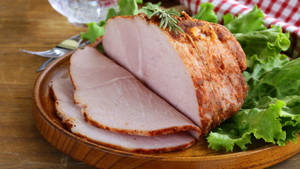 Delicious Ham Salad Bowl- A Balanced Meal Wallpaper