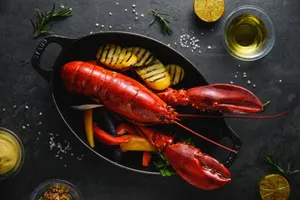 Delicious Lobster On A Pan Wallpaper