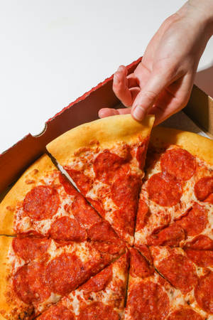 Delicious Pepperoni Pizza From Domino's Wallpaper