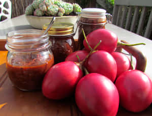 Delicious Red Tamarillo Chutney Photography Wallpaper