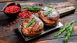 Delicious Steak On Parrilla Grill Wallpaper