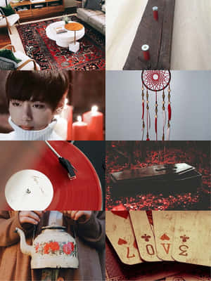 Delightful Shades Of Red And White Combine To Create A Beautiful Aesthetic. Wallpaper