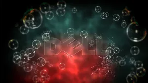 Dell Hd Logo With Bubbles Wallpaper