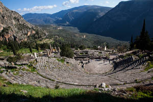 Delphi Ruins Hd Wallpaper