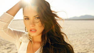 Demi Lovato In Desert Wallpaper