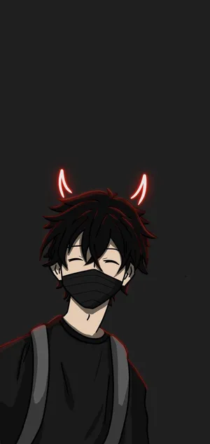 Demon Boy Wearing Black Anime Pfp Wallpaper