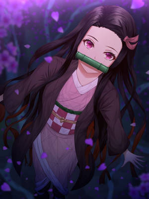 Demon Slayer Nezuko Cute Outfit Wallpaper