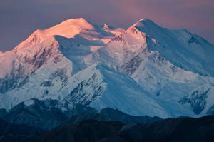 Denali Mountaintop During Sunrise Wallpaper