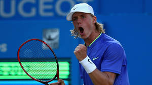 Denis Shapovalov Cheering During Match Wallpaper