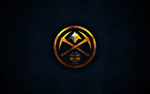 Denver Nuggets On Metal Criss Cross Wallpaper