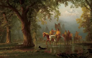 Departure Of An Indian War Party Wallpaper