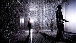 Depressed People Under Rain Wallpaper