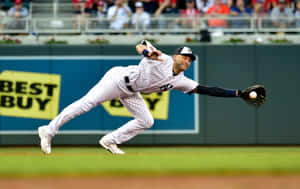 Derek Jeter Catching Ball Wallpaper