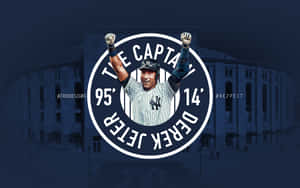 Derek Jeter In Logo Wallpaper